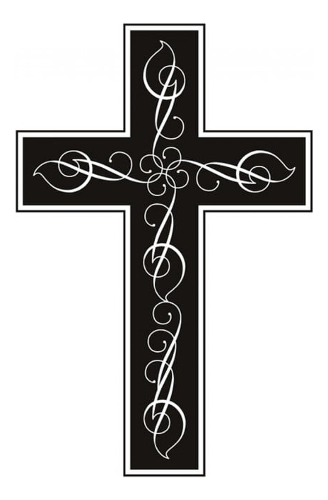 Rienda Libre Graphics - Decomural Swirl Cross Christianity Ws-15454