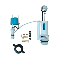 Aquakit - Kit Valvula Estanque Wc Admision + Descarga 2 Etapas +Boton