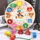 thumbnail image 3 of Reloj Didactico Juego Puzzle Encaje De Madera Formas Colores, 3 of 3