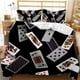 thumbnail image 1 of Poker Cards Black Quilt Duvet Cover Set Bedroom Decor Soft Children Double3-Piece Bedding Set, 1 of 5