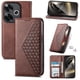 thumbnail image 2 of Funda Flip FOXDOCK para Xiaomi Redmi Turbo 3 5G , Estilo Billetera con Diseño Rombo, Correa de Mano y Soporte, Uso Diario, 2 of 6