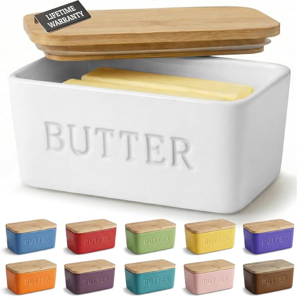 PriorityChef Extra Large Butter Dish with Lid for Countertop