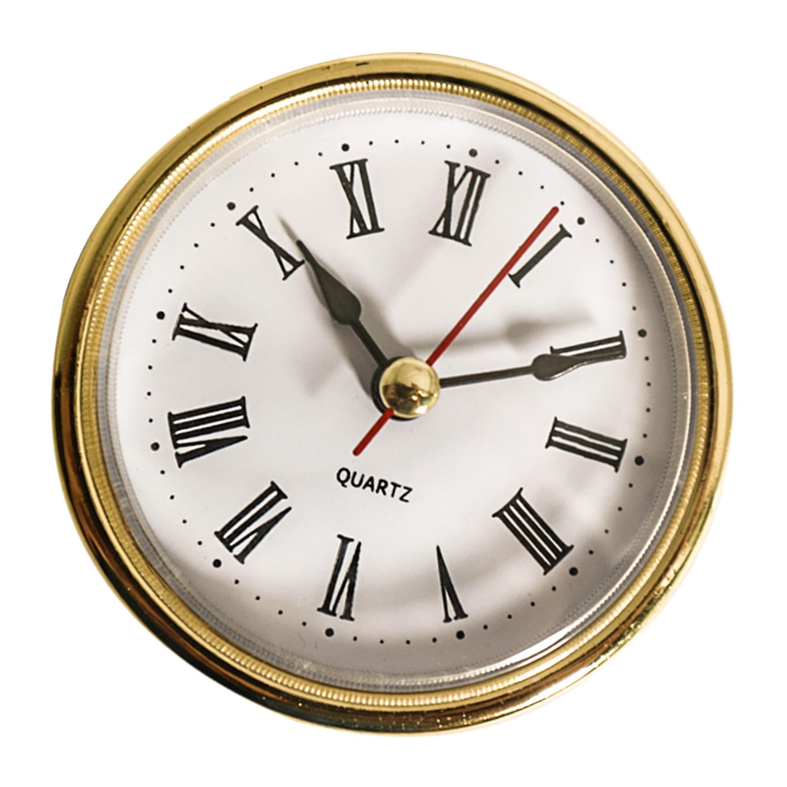 Magideal - Inserto De Reloj Redondo De Repuesto Con Borde Dorado, Número Romano De 65mm, Inserto De Movimiento De Reloj Para Colgar, Pieza De Reparación De Reloj Con Anillo