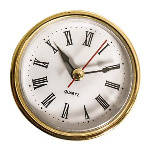 Magideal - Inserto De Reloj Redondo De Repuesto Con Borde Dorado, Número Romano De 65Mm, Inserto De Movimiento De Reloj Para Colgar, Pieza De Reparación De Reloj Con Anillo