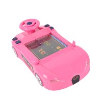 Magideal - Volante Juguete Musical Para Niños Con Simulador De Aventura Coche Con Música Y Luz Juego Educativo De Conducción Resistente Pp Adecuado Para Cumpleañ Rosa