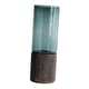 thumbnail image 3 of Florero De Vidrio Base De Madera Portavelas Decorativo Hogar Escritorio Plantas Maceta Estilo C 10x10x29cm, 3 of 5
