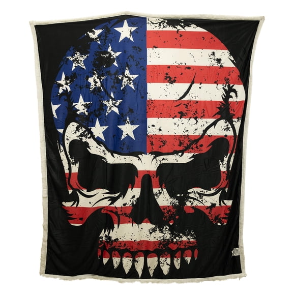 Manta de Tirar Diesel Life License Diseño Calavera Americana 150x180 cm