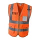 thumbnail image 2 of Alta visibilidad Ropa de trabajo Seguridad Seguridad Chaleco Uniforme XL Naranja, 2 of 5