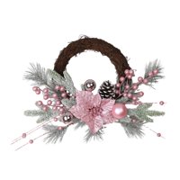 Bothyi - Corona Navideña Artificial Para Puerta Delantera, Para Festival, Balcón, Chimenea, 45Cm