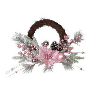 Bothyi - Corona Navideña Artificial Para Puerta Delantera, Para Festival, Balcón, Chimenea, 45Cm