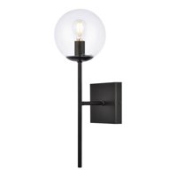 Aplique De Pared Living District Neri Negro Transparente 110V
