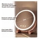thumbnail image 4 of Espejo Led Madera Bambu Base Giratoria 360 Luz Natural Usb Mesa Rosa, 4 of 4