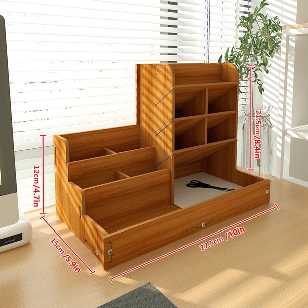 Stylish Wooden Pen Holder - Perfect for Office Desk, Bedroom Decor, and Student Storage