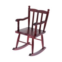 Bothyi - Mecedora Para Casa De Muñecas A Escala 1/6, Muebles Para Casa De Muñecas En Miniatura, Diorama, Color Rojo