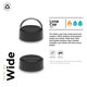 thumbnail image 3 of Botella Klean Kanteen Wide Loop de acero inoxidable cepillado, 3 of 8