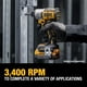 thumbnail image 2 of Destornillador de impacto DEWALT 20V MAX XR sin escobillas 1/4 de 3 velocidades DCF845B, 2 of 3