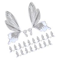 Bothyi - 40X Papel De Regalo De Flores De Mariposa Para Vacaciones Día De Acción De Gracias Día De San Valentín Blanco