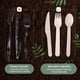 thumbnail image 3 of Juego de utensilios de madera desechables, 360 piezas (120 tenedores, 120 cucharas, 120 cuchillos), 3 of 7