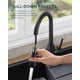 thumbnail image 2 of Grifo de cocina FORIOUS negro con pulverizador desplegable de acero inoxidable, 2 of 7