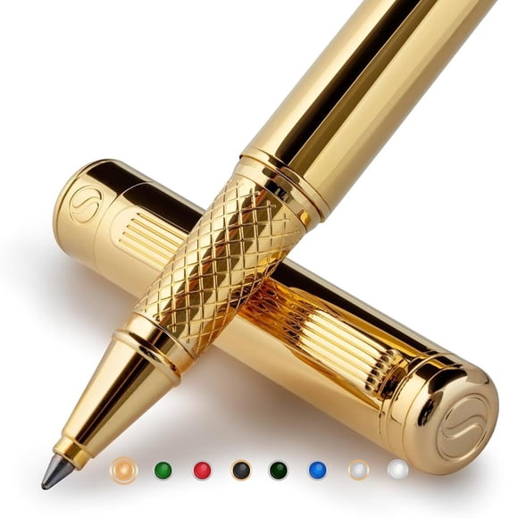 Pluma Rollerball Scriveiner con Chapado en Oro – Recarga Schmidt