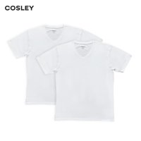 Poleras 100% Algodón Blancas Cuello V Pack 3 Cosley