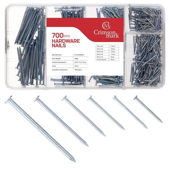 Kit de clavos CrimsonMark 700 piezas de acero galvanizado