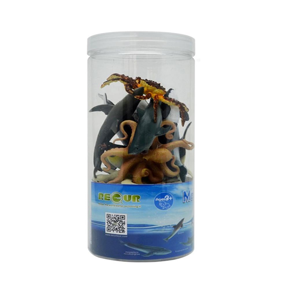 Set Figuras De Animales Del Mar 12 Piezas Recur