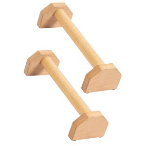 Ioensy - 2X Soportes Para Flexiones Soporta Cómodas Paralelas De Madera Para Gimnasio Deportivo M