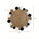 thumbnail image 2 of Alfombra Decorativa Yute Circular Negro/Blanco 120 cms Estilo Boho, 2 of 3
