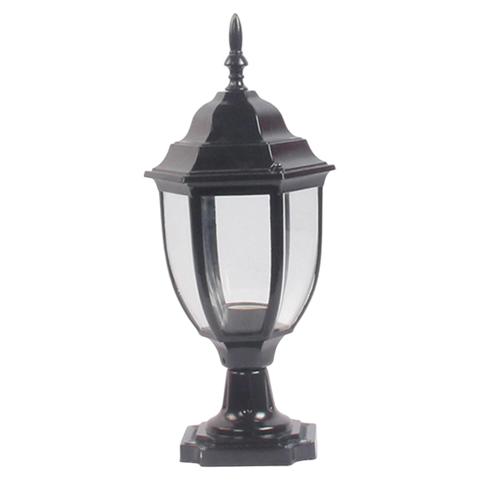 Ioensy - Pantalla De Poste Para Lámpara De Exterior, Repuesto Para Camino Paisajístico, Color Negro