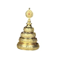 Bothyi - Mandala Manza Bandeja Mesa Centros De Mesa Adorno Escritorio Mandala Tibetano Ofrenda Aureate