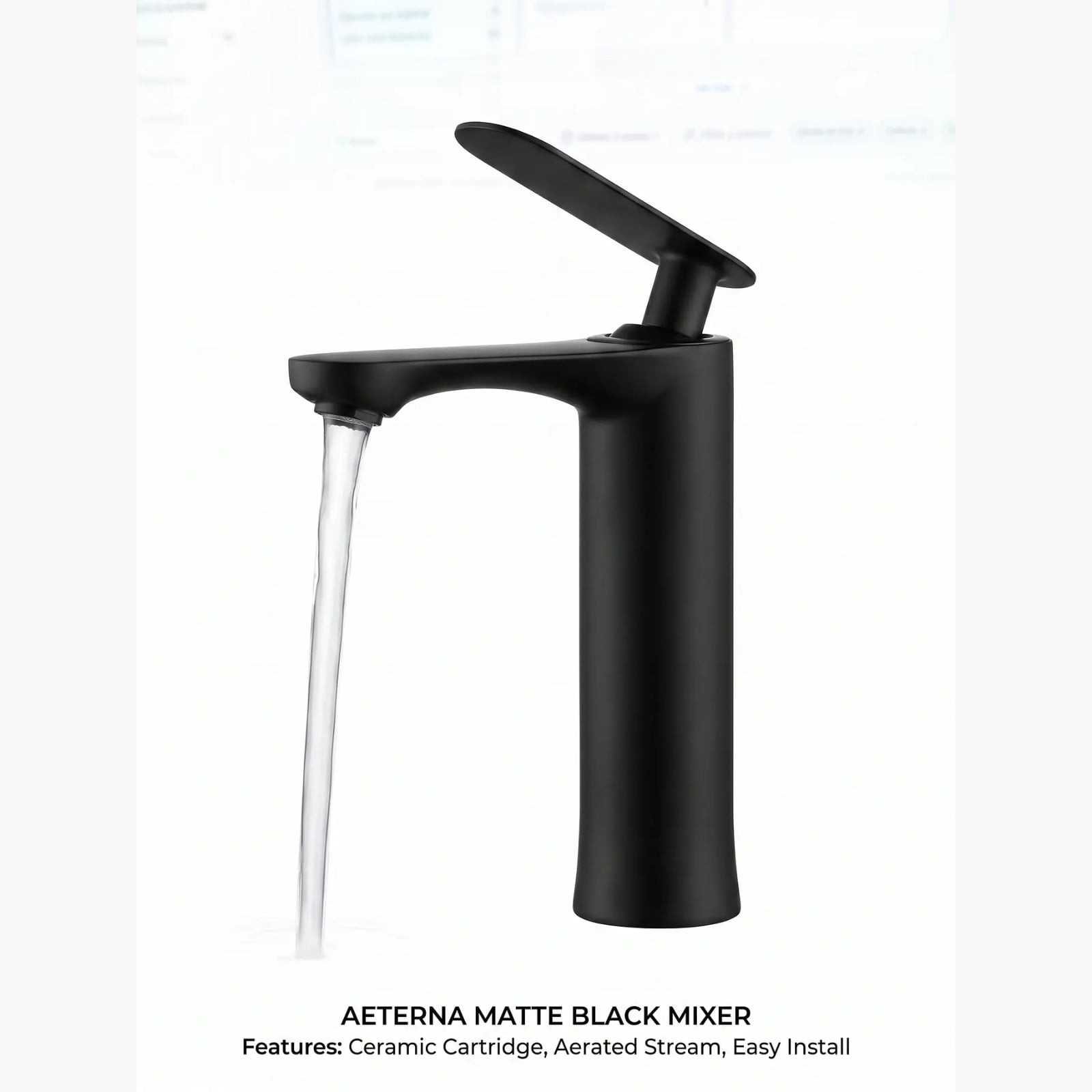 Genérico - Llave Grifo Monomando Para Baño Lavabo Mezclador Grifería Lava Mano Color Negro Mate
