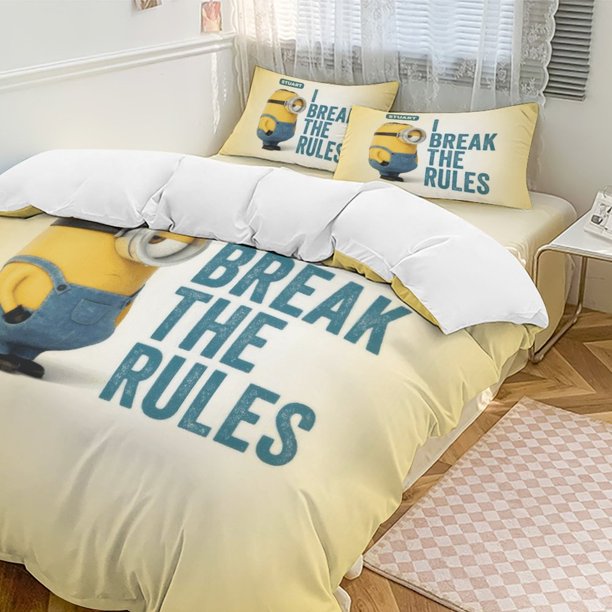 Stuart Minions Comforter Set Soft 3 Pcs Twin Bedding Sets Thicken for All Season