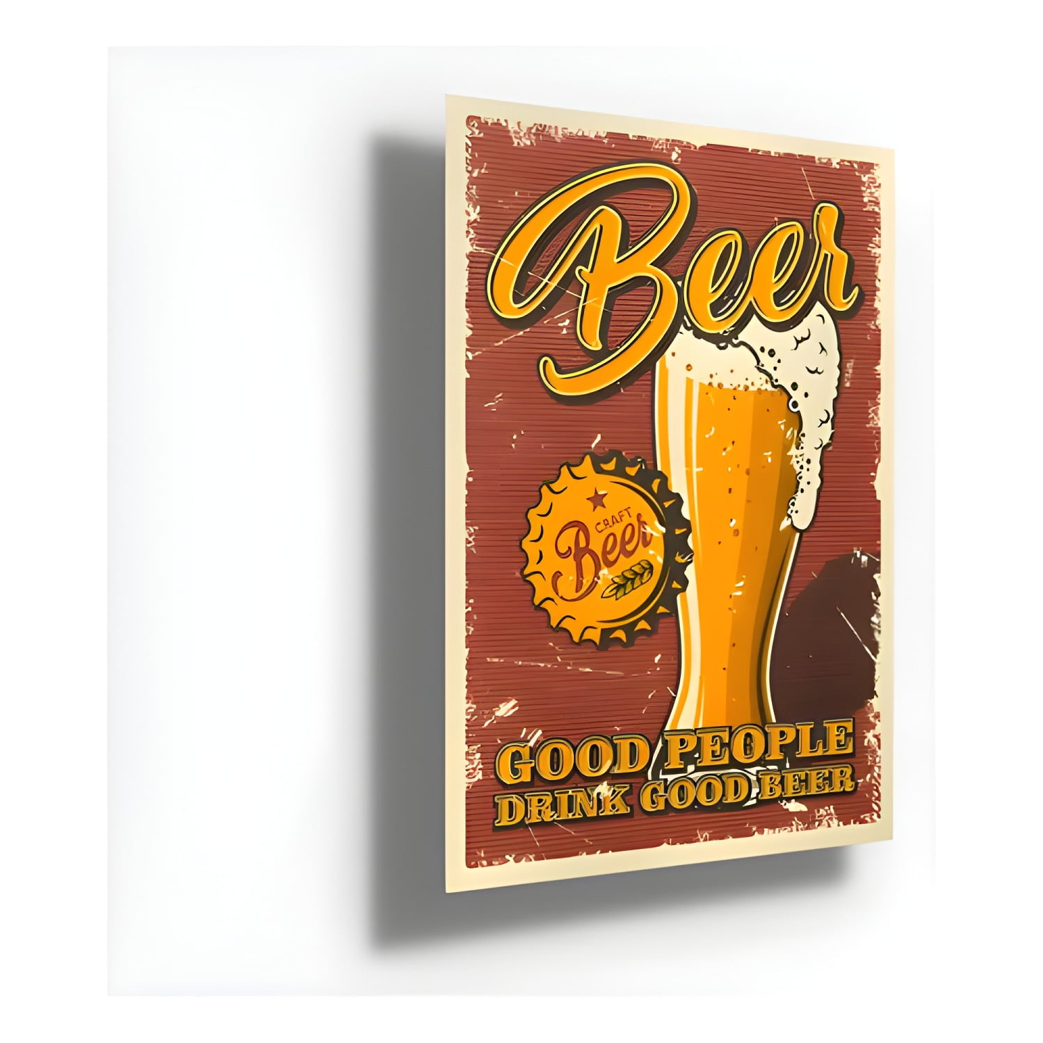 Genérico - Cartel Metálico Cerveza Bar Quincho Blanco