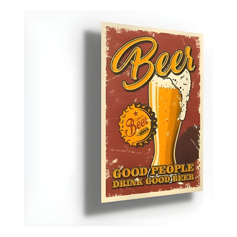 Genérico - Cartel Metálico Cerveza Bar Quincho Blanco