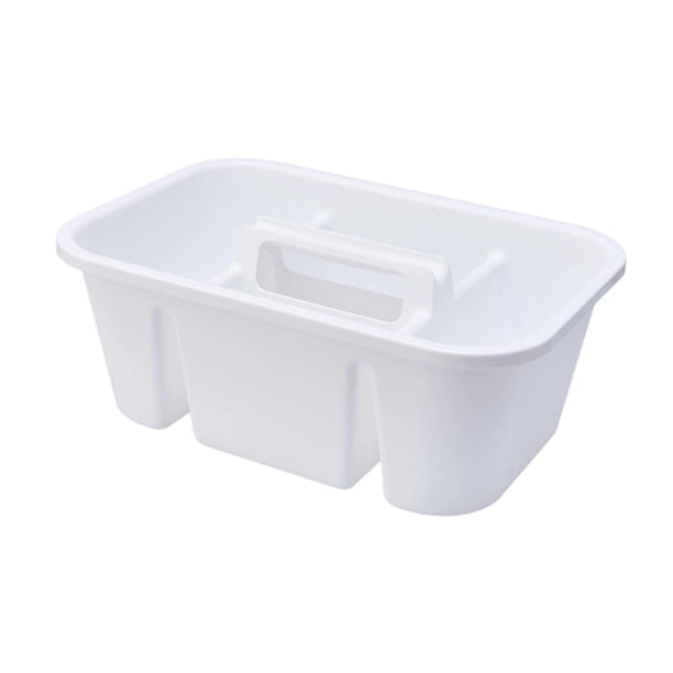 Cesta para artículos diversos de limpieza, colección de herramientas, uso práctico, oficina, uso doméstico, multifunción, resistente a caídas, caja de Blanco