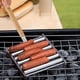 thumbnail image 2 of 1pc Stainless Steel Rolling Sausage Rack, Sausage Roller, Sausage Roller Rack, Detachable Roasted Sausage Rack, Rolling Outdoor Barbecue Grill With Long Wooden Handle, Barbecue Tools, BBQ Accessories,, 2 of 4