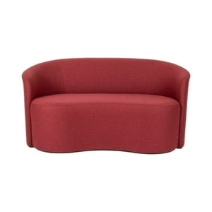 Diseños Valestrini - Sofa Curvo En Lino Rojo