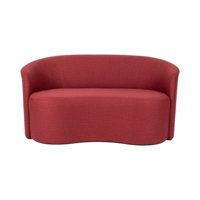 Diseños Valestrini - Sofa Curvo En Lino Rojo