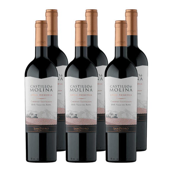Vino Castillo de Molina Gran reserva Cabernet Sauvignon 750cc x6