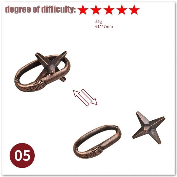 Classic IQ Metal Brain Teaser Magic Baffling Puzzles Game Toys For Children Adults Funny Gifts