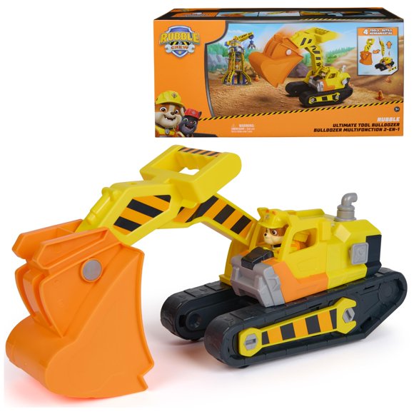 Vehículo de Juguete Rubble & Crew Bulldozer con Herramientas y Figura