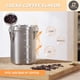thumbnail image 2 of Caja de café de acero inoxidable | Envase de almacenamiento de alimentos de metal hermético con tapa sellada - Mantenga los granos de café, azúcar, té fresco durante meses (1600ml), 2 of 3