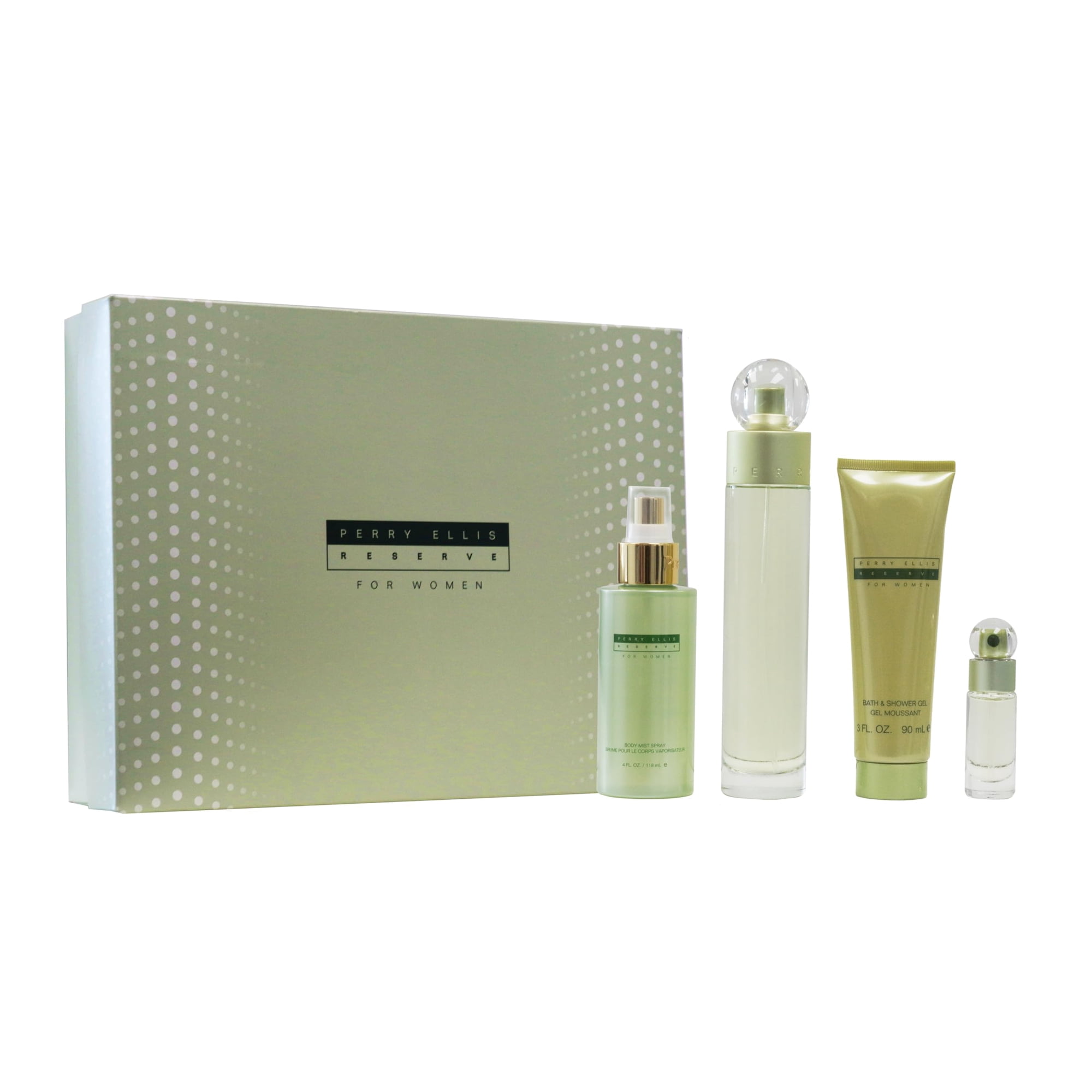 Set De Regalo De Perfume Perry Ellis Reserve Para Mujer Edp 100 Ml, 4 Unidades