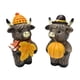 thumbnail image 4 of 2 Estatuas De Vaca De Las Tierras Altas De Otoño, Gnomos De Calabaza Y Arce Para Jardín De Salón De Té, 4 of 6