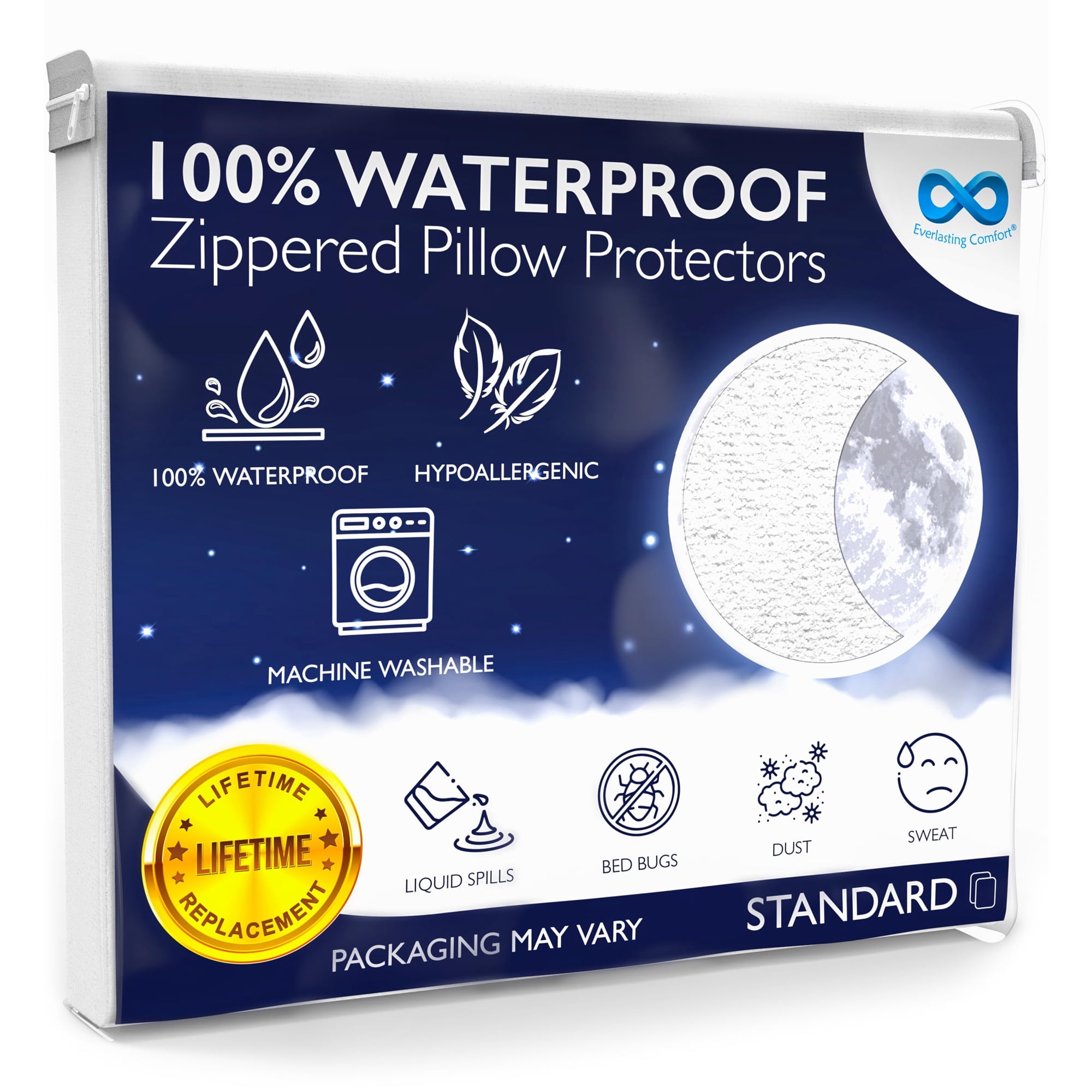 Protector De Almohada Impermeable Everlasting Comfort Standard (paquete De 2)