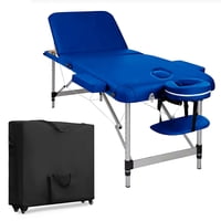 Glomed - Camilla De Masajes Plegable 3 Cuerpos Deluxe Azul