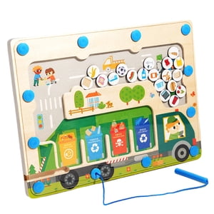 Bothyi - Tablero Ocupado De Clasificación De Basura, Juguete Para Niños, Tablero De Aprendizaje Para Juguete De Viaje