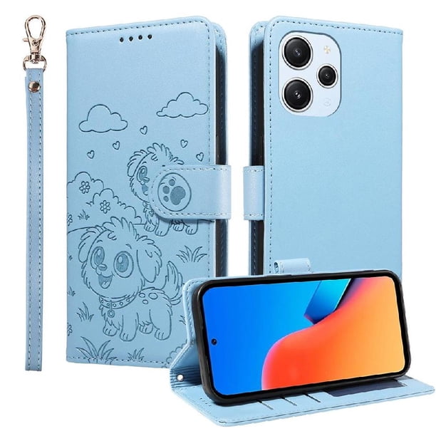 Funda Billetera FOXDOCK Compatible con Xiaomi POCO M6 Pro 5G, Diseño Perrito Tierno, Ranuras para Tarjetas y Soporte Plegable