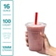 thumbnail image 2 of Vasos transparentes desechables GUSTO 473 ml, 100 unidades con tapas y pajitas, 2 of 7
